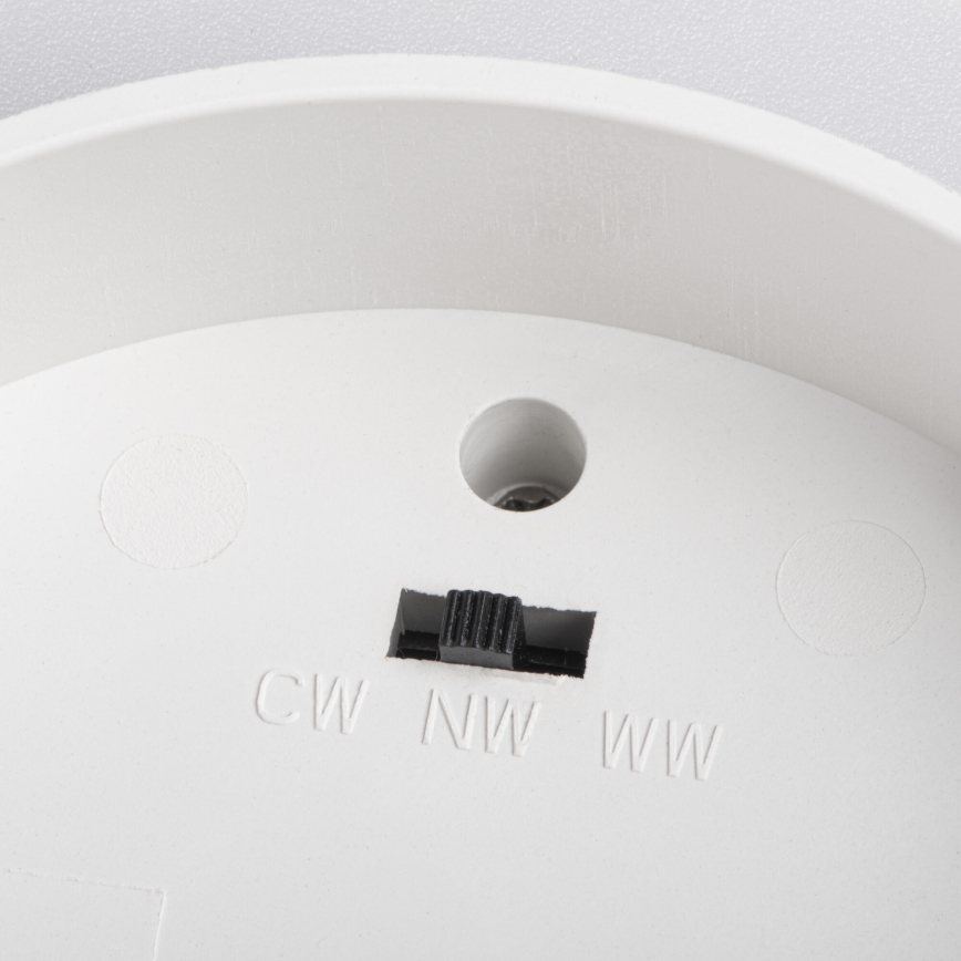 LED taškinis šviestuvas SONOR LED/12W/230V 3000/4000/5700K + LED/1,5W 2200K Ø 14 cm baltas