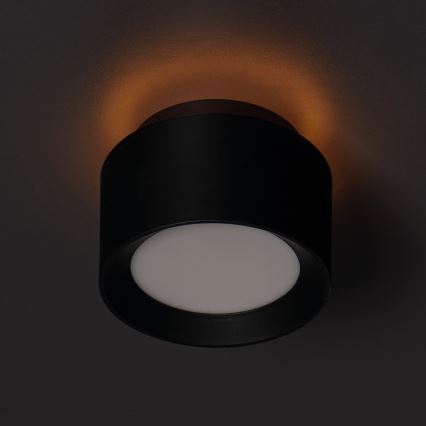 LED taškinis šviestuvas SONOR LED/12W/230V 3000/4000/5700K + LED/1,5W 2200K skersmuo 14 cm juodas