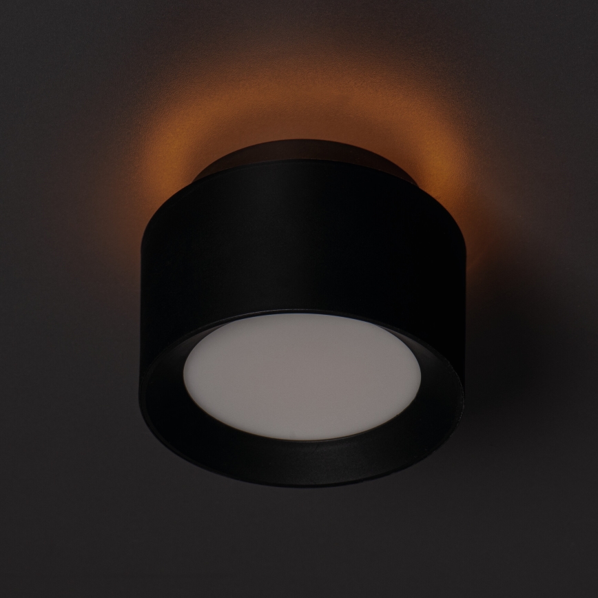 LED taškinis šviestuvas SONOR LED/12W/230V 3000/4000/5700K + LED/1,5W 2200K skersmuo 14 cm juodas