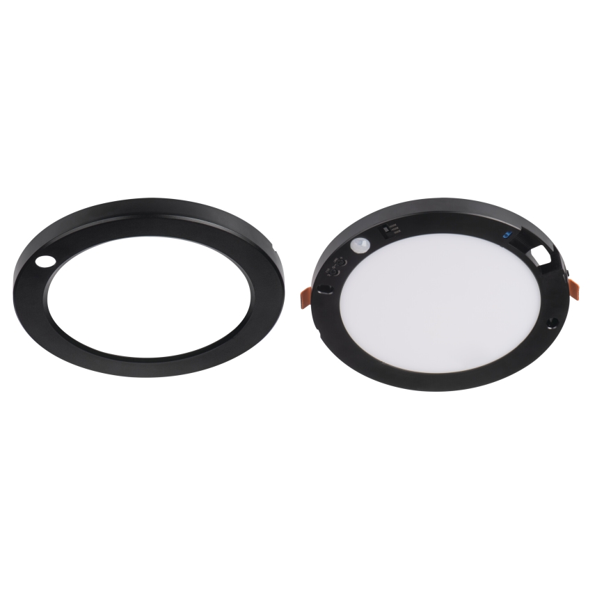 LED Lubinis/Įleidžiamas šviestuvas su judesio jutikliu 2in1 ERGA LED/17W/230V 3000/4000/6500K juoda