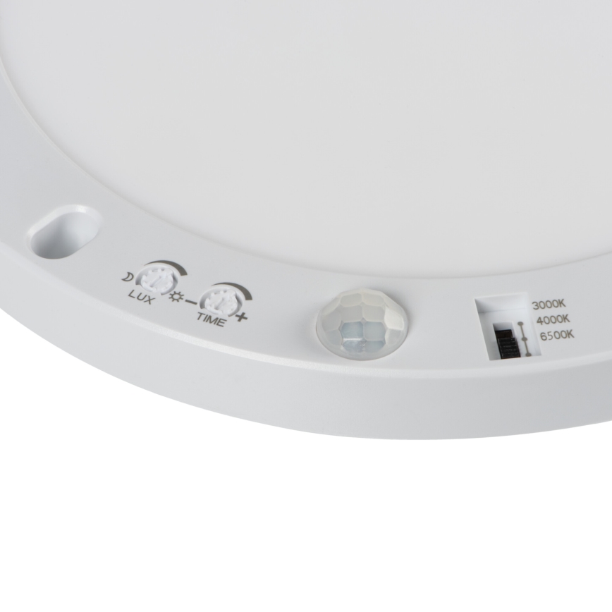 LED Lubinis/Įleidžiamas šviestuvas su judesio jutikliu 2in1 ERGA LED/17W/230V 3000/4000/6500K balta