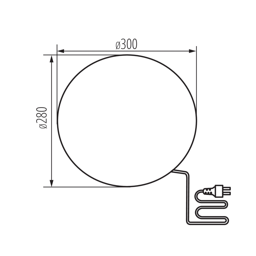 Lauko šviestuvas STONO 1xE27/25W/230V diametras 30 cm IP65