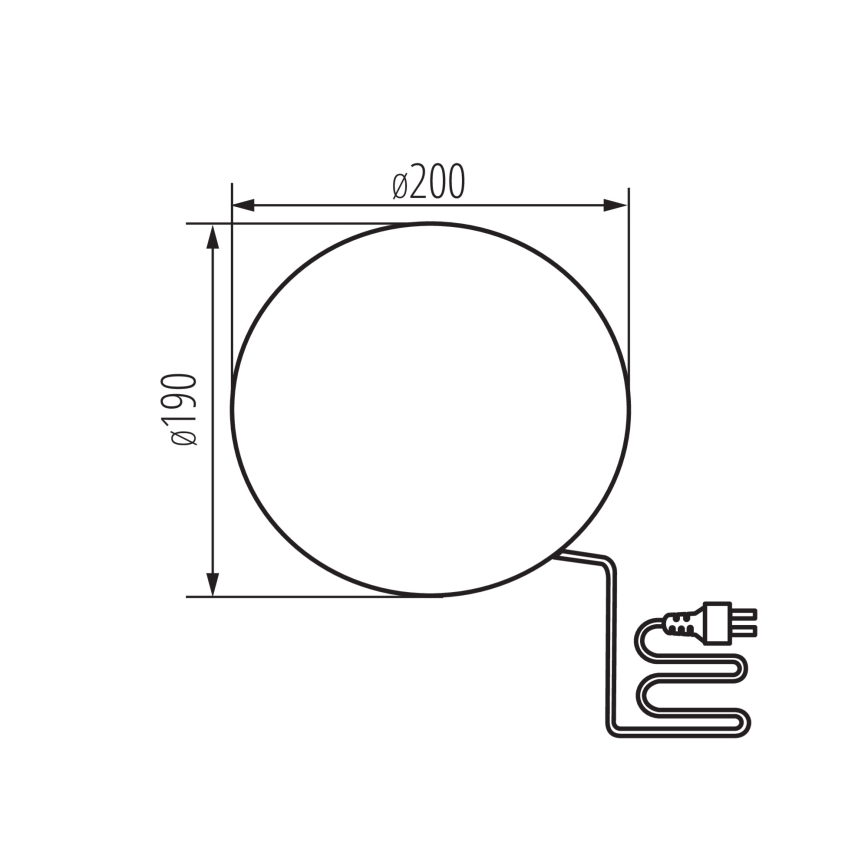 Lauko šviestuvas STONO 1xE27/15W/230V, skersmuo 20 cm, IP65