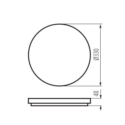 LED lubinis šviestuvas VARSO LED/22/30W/230V 3000/4000/6500K Ø 33 cm IP54