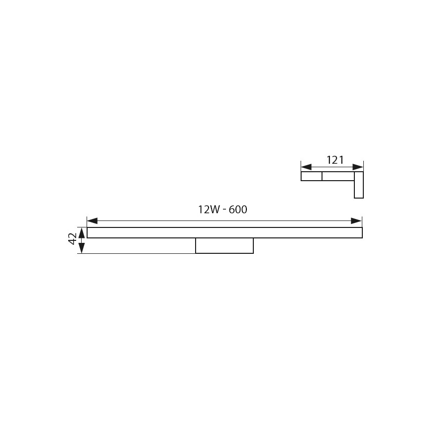 LED Vonios veidrodžio šviestuvas ASTEN LED/12W/230V IP44 blizgus chromas