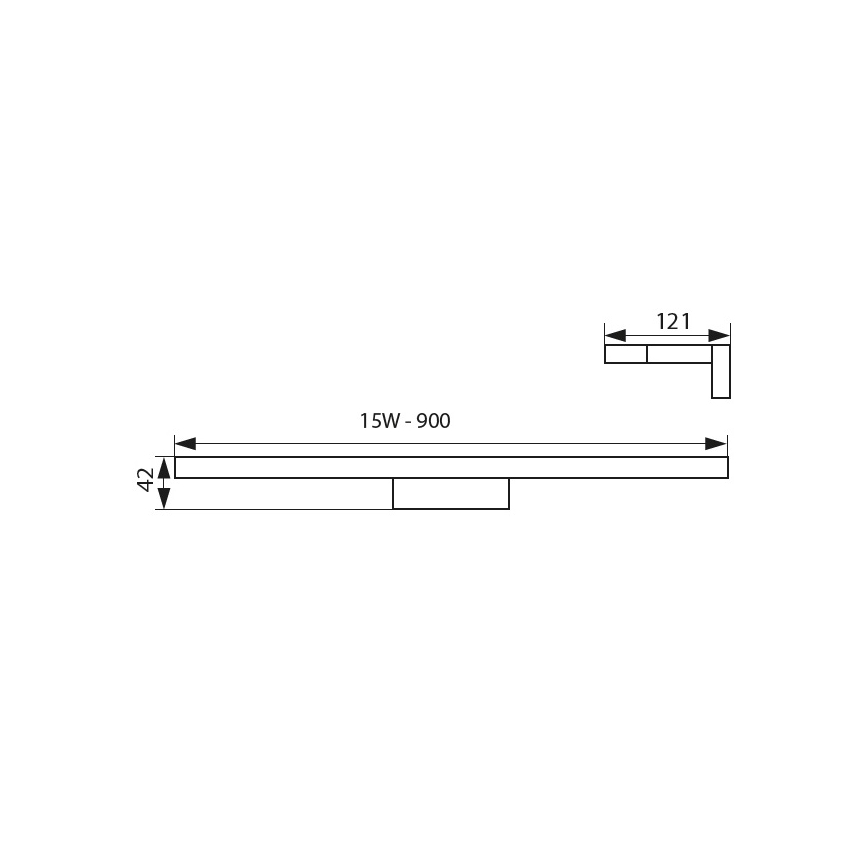 LED vonios veidrodžio šviestuvas ASTEN LED/15W/230V IP44 blizgus chromas