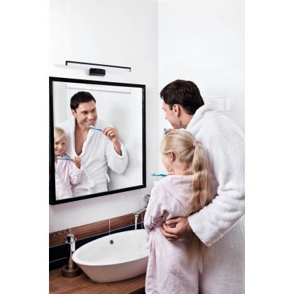 LED vonios veidrodžio apšvietimas ASTEN LED/8W/230V IP44 juodas