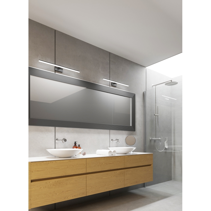 LED vonios veidrodžio apšvietimas ASTEN LED/12W/230V IP44 juodas