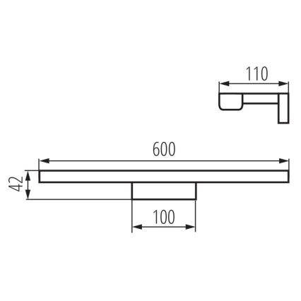 LED Vonios veidrodžio šviestuvas ASTEN LED/12W/230V IP44 baltas