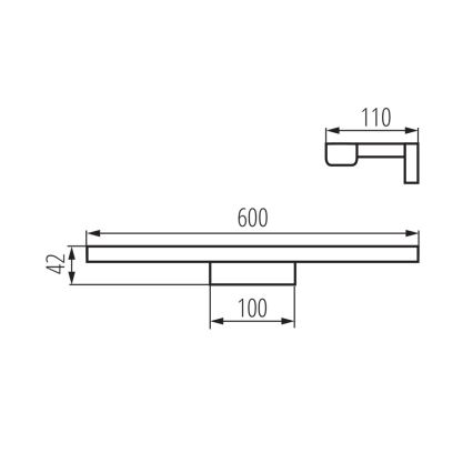 LED Vonios veidrodžio šviestuvas ASTEN LED/12W/230V IP44 baltas