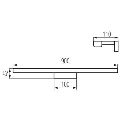 LED Vonios veidrodžio šviestuvas ASTEN LED/15W/230V IP44 baltas