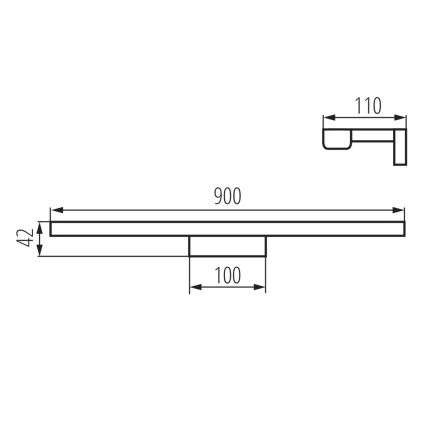 LED Vonios veidrodžio šviestuvas ASTEN LED/15W/230V IP44 baltas
