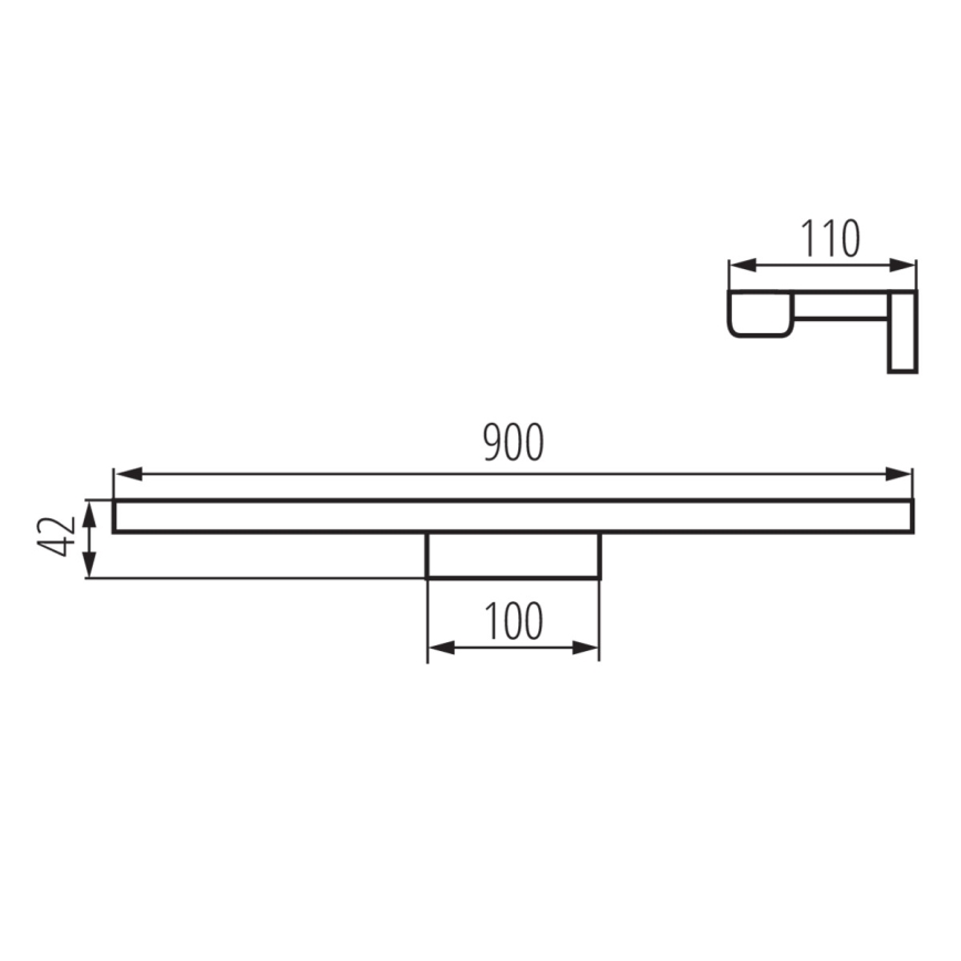 LED Vonios veidrodžio šviestuvas ASTEN LED/15W/230V IP44 baltas