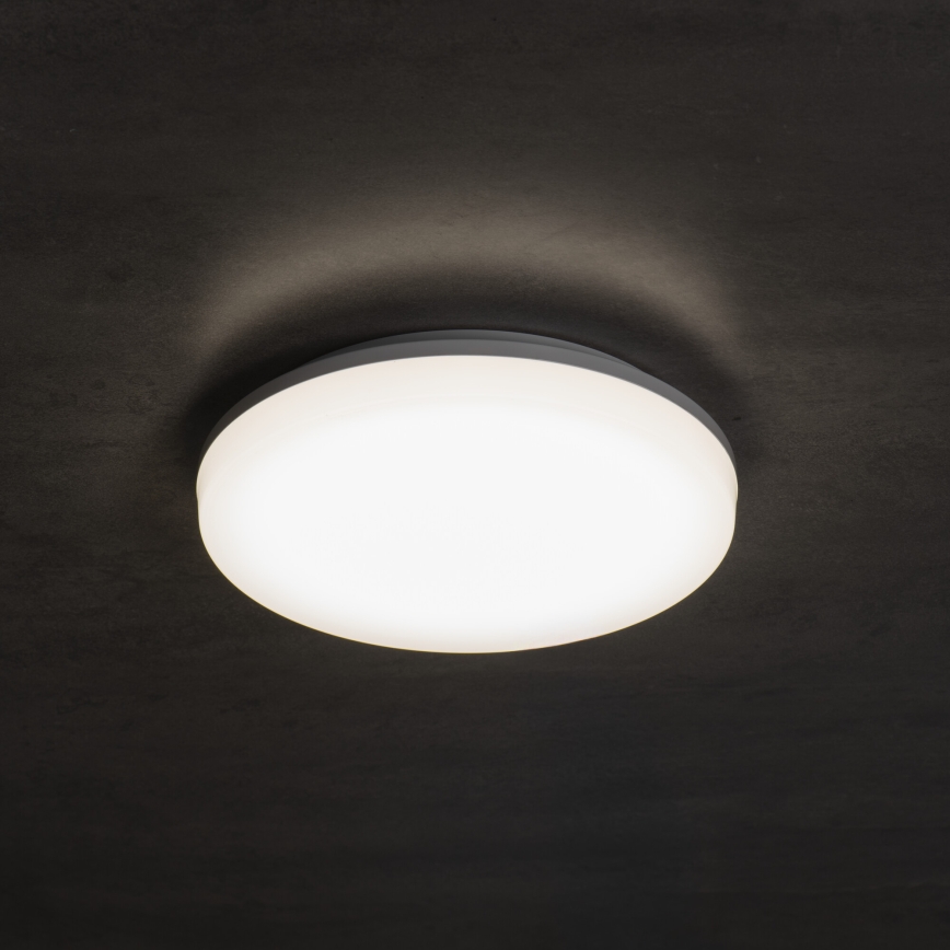 LED lubinis šviestuvas su judesio ir sutemų jutikliu VARSO LED/22/30W/230V 3000/4000/6500K Ø 33 cm IP54