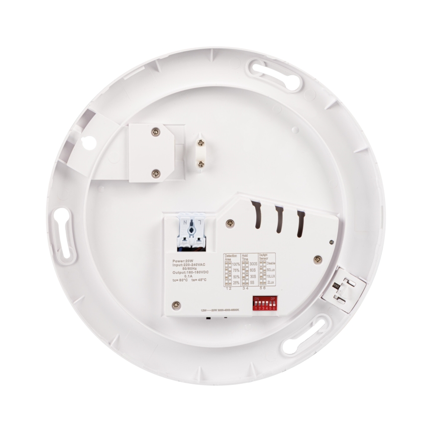 LED lubinis šviestuvas su judesio ir sutemų jutikliu VARSO LED/22/30W/230V 3000/4000/6500K Ø 33 cm IP54