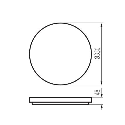 LED lubinis šviestuvas su judesio ir sutemų jutikliu VARSO LED/22/30W/230V 3000/4000/6500K Ø 33 cm IP54