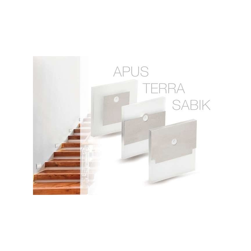 LED laiptų šviestuvas su jutikliu LED/0,8W/12V 3000K