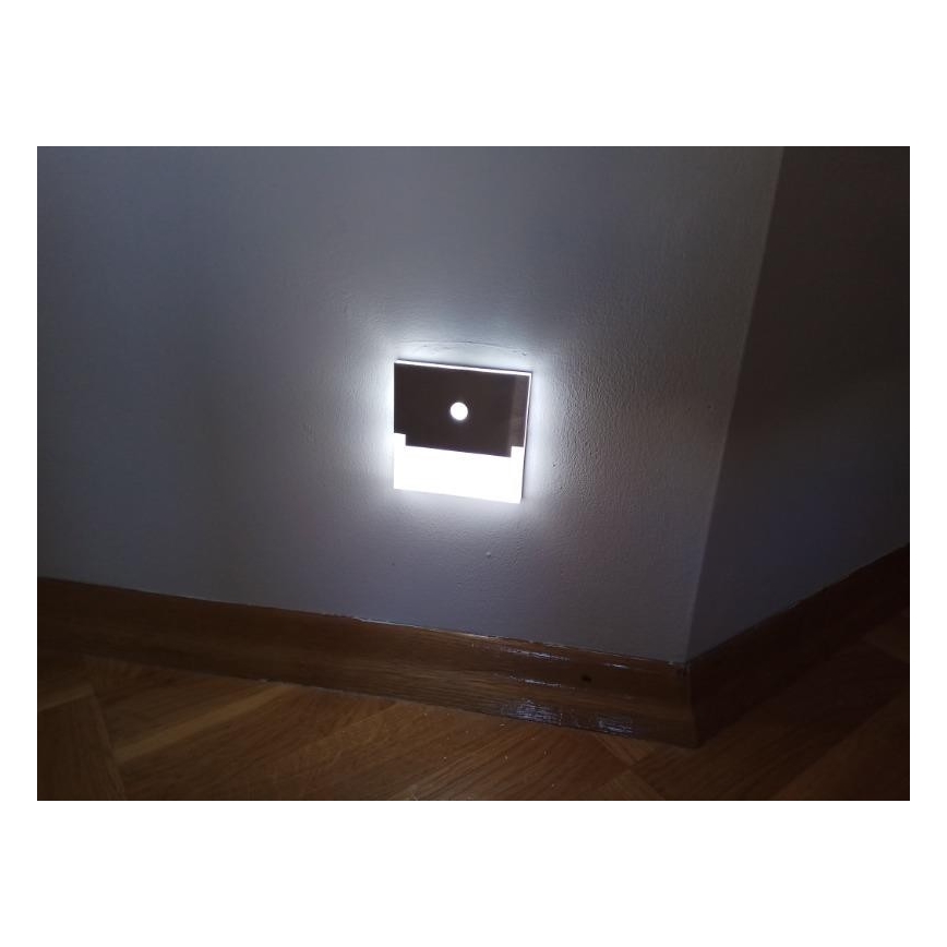 Kanlux 27375 - LED Laiptinės šviestuvas SABIK su jutikliu LED/0,8W/12V