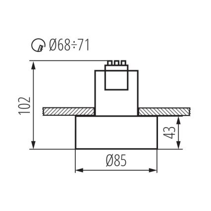 Įleidžiamas šviestuvas MINI RITI 1xGU10/25W/230V juodas/baltas