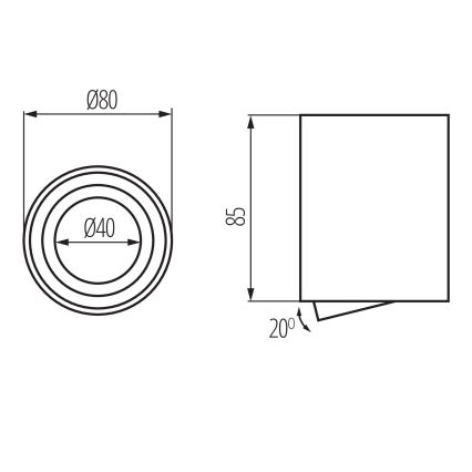 Taškinis šviestuvas BORD ONE 1xGU10/10W/230V baltas