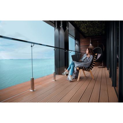 LED lauko sieninis šviestuvas REKA su judesio ir sutemų jutikliu, LED/7W/230V, IP54, antracito spalvos, apvalus