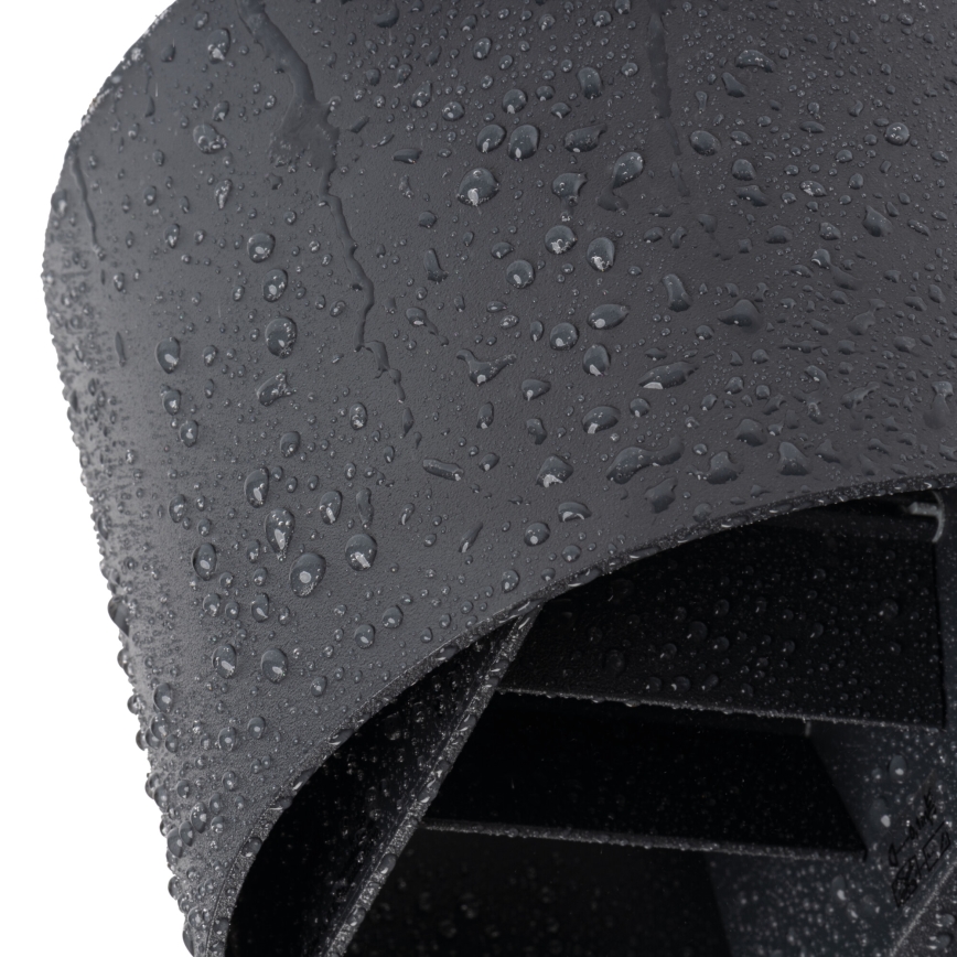 LED lauko sieninis šviestuvas REKA su judesio ir sutemų jutikliu, LED/7W/230V, IP54, antracito spalvos, apvalus