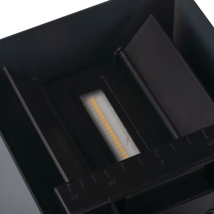 LED saulės lauko sieninis šviestuvas su jutikliu REKA LED/3W/3,7V 1800 mAh 3000/4000/6500K IP65 juodas