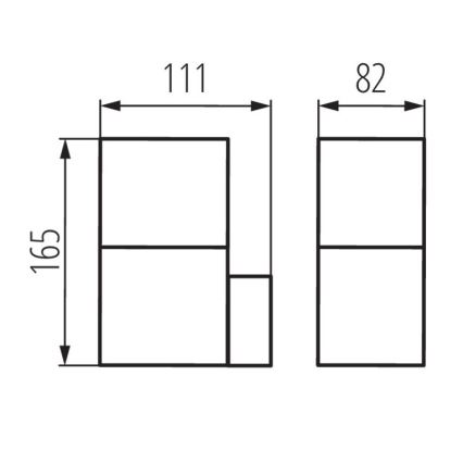 Kanlux 29010 - Lauko sieninis šviestuvas VADRA 1xE27/11W/230V IP44