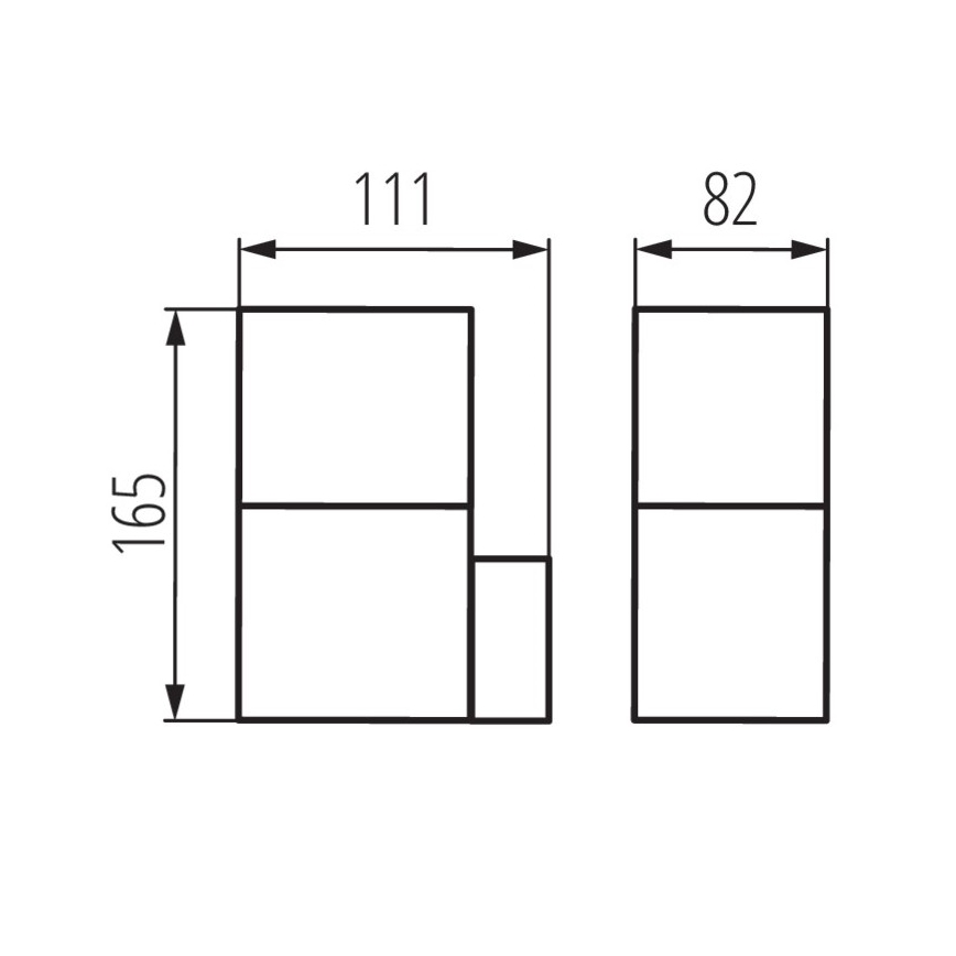 Kanlux 29010 - Lauko sieninis šviestuvas VADRA 1xE27/11W/230V IP44