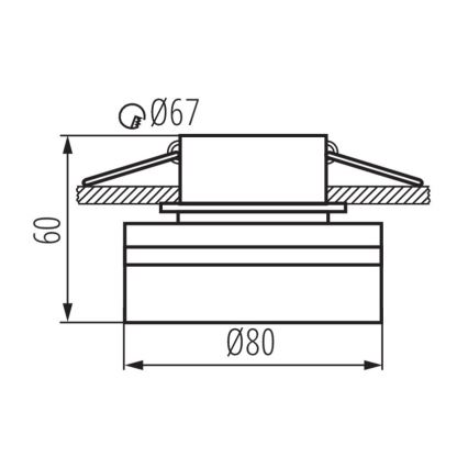 Akcentinis įleidžiamas šviestuvas GOVIK GU10/10W balta
