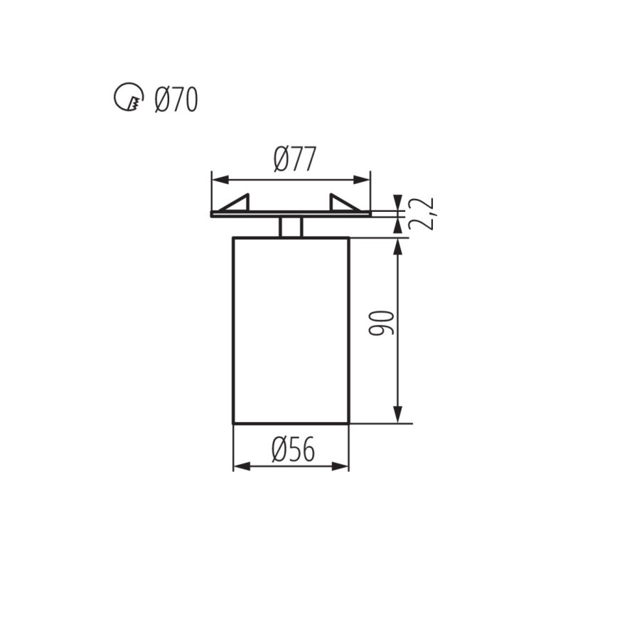Įmontuojamas taškinis šviestuvas CHIRO 1xGU10/35W/230V baltas