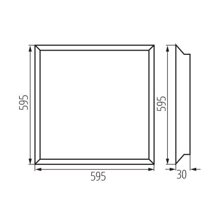 LED įleidžiama lubų panelė BAREV ECO LED/36W/230V 4000K 60x60 cm