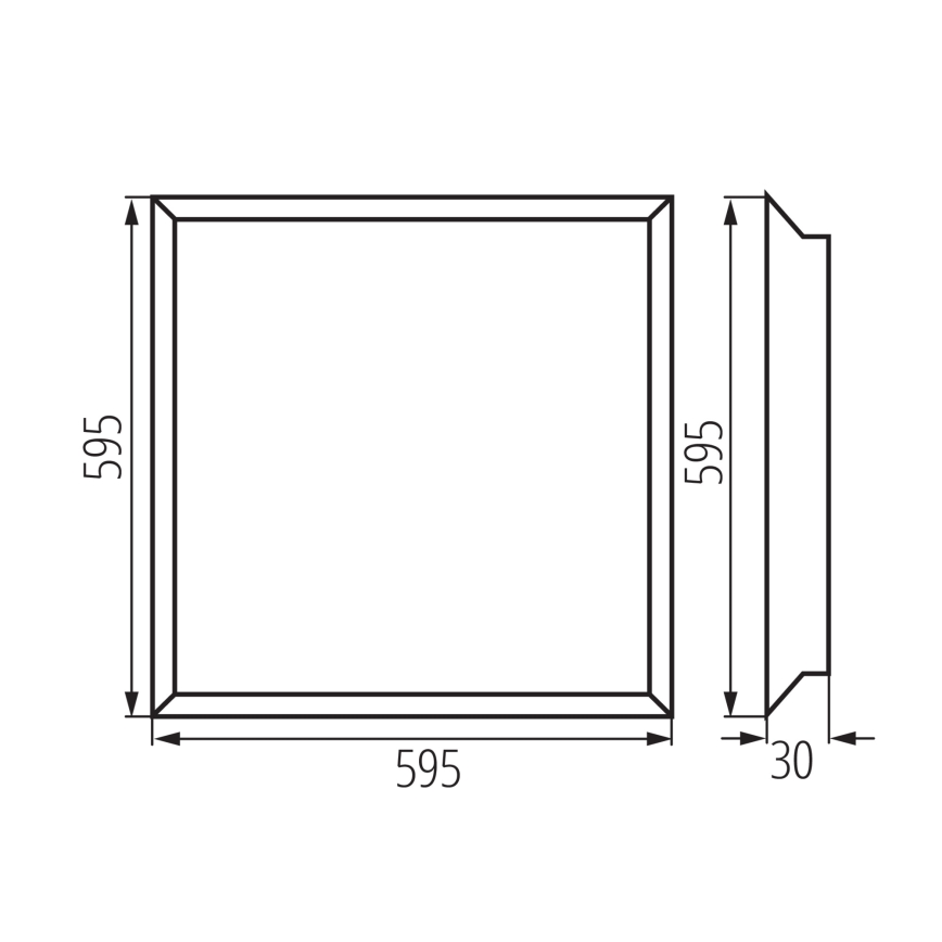 LED įleidžiama lubų panelė BAREV ECO LED/36W/230V 4000K 60x60 cm