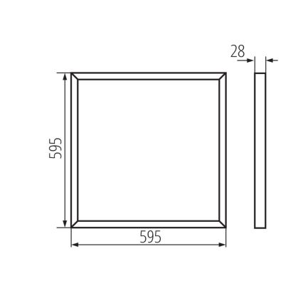 LED Ant pagrindo montuojama panelė BAREV LED/40W/230V 4000K 60x60 cm