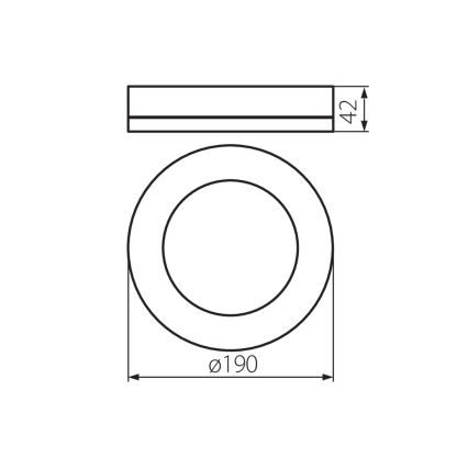 LED lubinis lauko šviestuvas TURA LED/15W/230V 4000K IP54 juoda