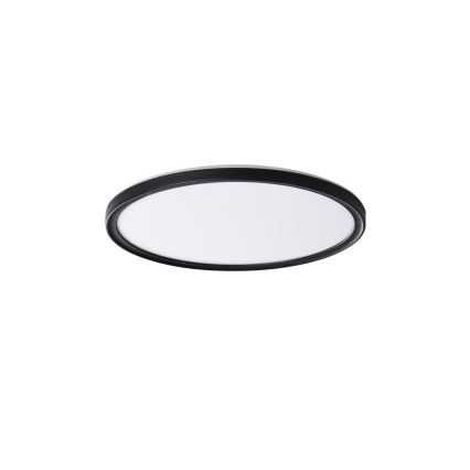 LED lubinis vonios šviestuvas AZPO LED/11,8W/230V diametras 22,5 cm IP54 juoda
