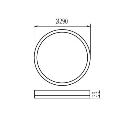 LED lubinis vonios šviestuvas AZPO LED/18,5W/230V diametras 29 cm IP54 balta
