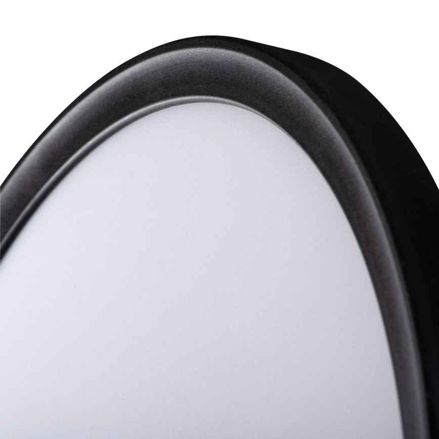 LED lubinis vonios šviestuvas AZPO LED/22W/230V diametras 42 cm IP54 juoda