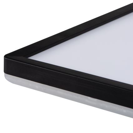 LED lubinis vonios šviestuvas AZPO LED/22W/230V 42x42 cm IP54 juoda