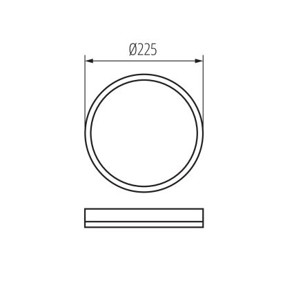 LED lubinis šviestuvas AZPO, 11,8 W, 230 V, 3000/4000/6000 K, Ø 22,5 cm, IP54, baltas