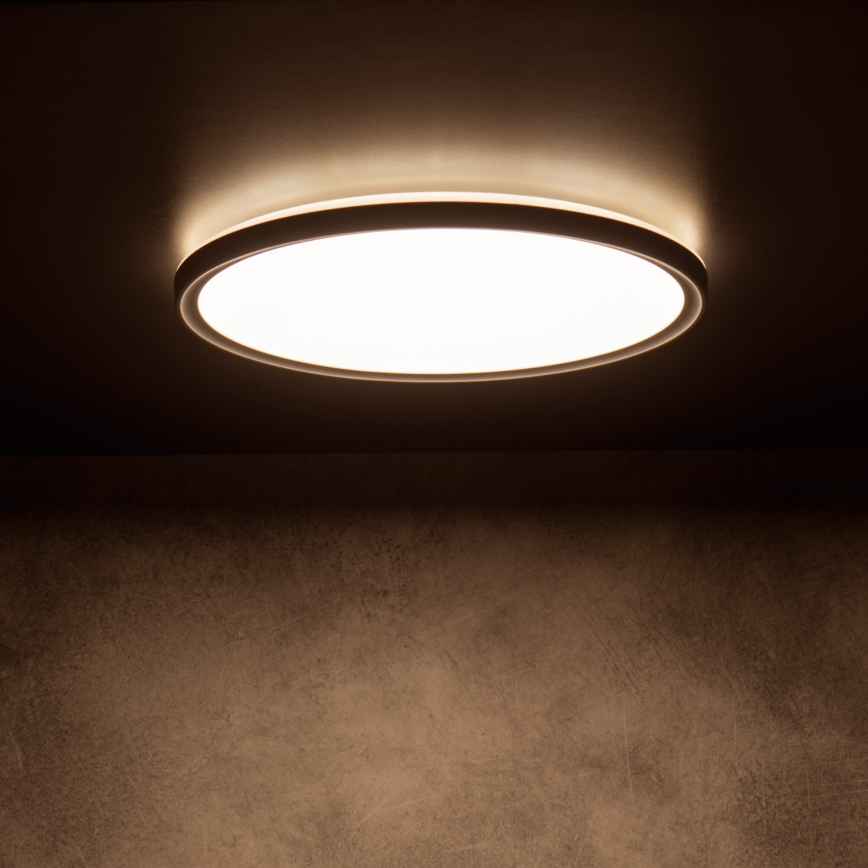 LED lubinis šviestuvas AZPO LED/11,8W/230V 3000/4000/6000K Ø 22,5 cm IP54 juoda