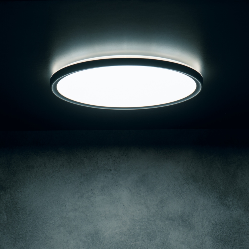 LED lubinis šviestuvas AZPO LED/11,8W/230V 3000/4000/6000K Ø 22,5 cm IP54 juoda