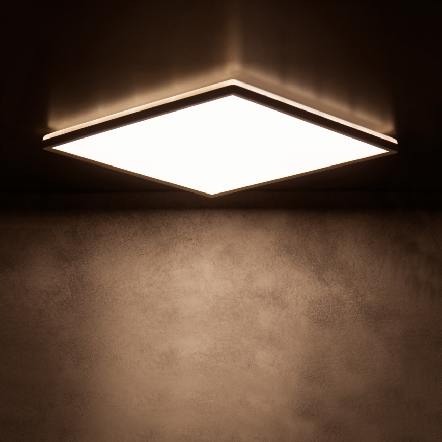 LED lubinis šviestuvas AZPO LED/12,3W/230V 3000/4000/6000K 22,5x22,5 cm IP54 juodas