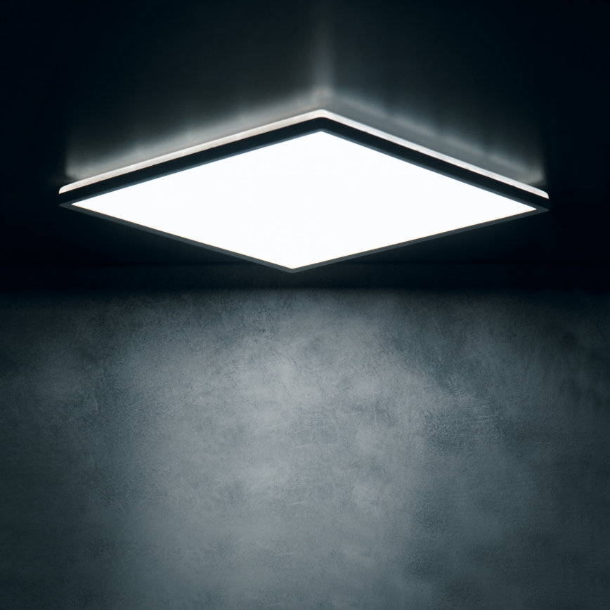 LED lubinis šviestuvas AZPO LED/17,5W/230V 3000/4000/6000K 30x30 cm IP54 juodas