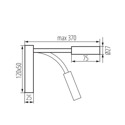 LED lanksčioji lempa TONIL LED/3,3W/230V balta/auksinė