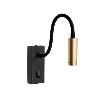 Lanksčioji LED lempa TONIL LED/3,3W/230V juoda/auksinė