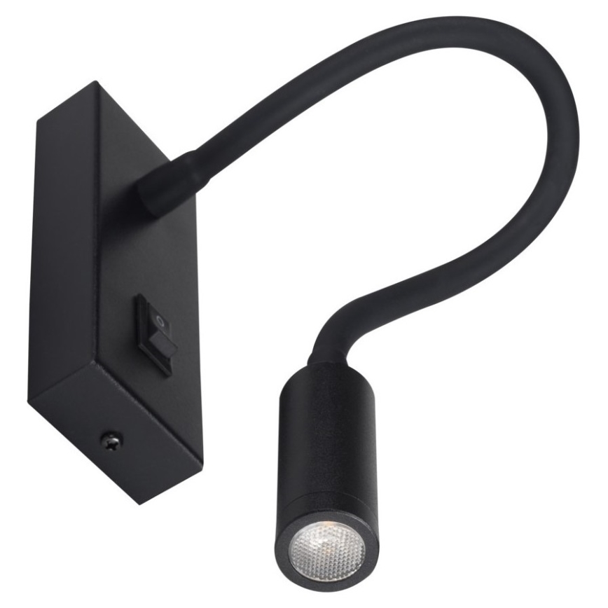 LED Sieninė lempa TONIL LED/2,7W/230V juoda