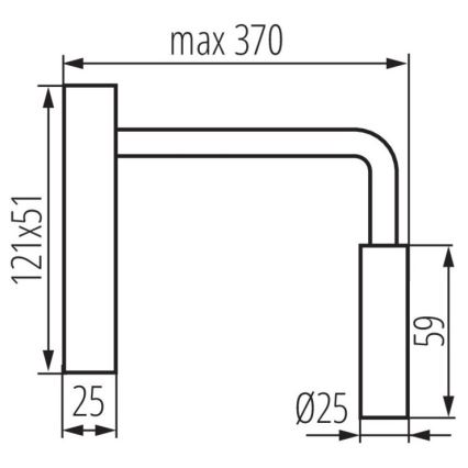 LED Sieninė lempa TONIL LED/2,7W/230V balta