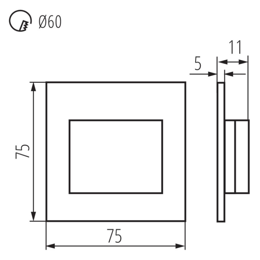 LED Laiptinės apšvietimas ERINUS LED/1,5W/12V 3000K baltas
