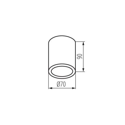 Kanlux 33360 - Akcentinis lauko šviestuvas AQILO 1xGU10/7W/230V IP65 baltas